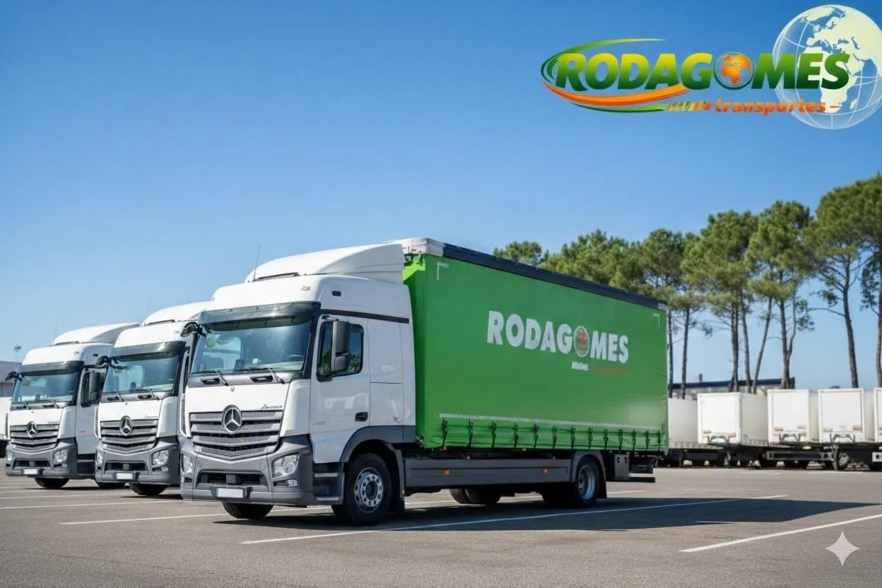 Veículos Rodagomes estacionados prontos para seguir viagem